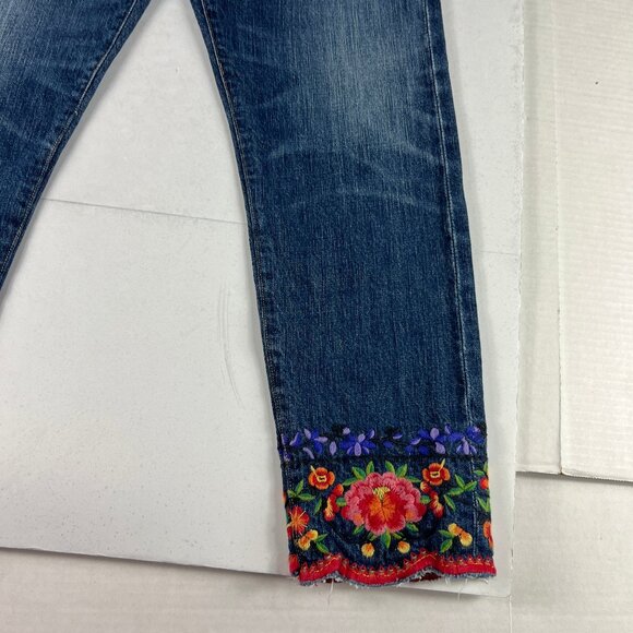 Citizens Of Humanity Jeans Womens 28x25* Liya Crop High Rise Floral Denim Tag 25 - Picture 4 of 16